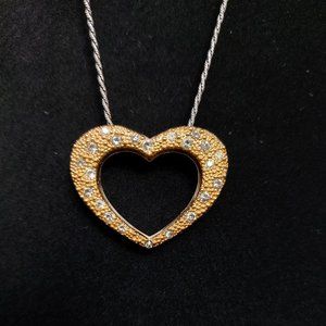 Brighton reversible gold/silver necklace with earrings